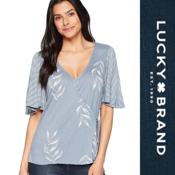 Lucky Brand Leaf Print Wrap Too - Picture 1 of 9